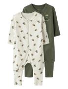 Nbmnightsuit 2P Zip Ff Robot Noos Pyjama Sie Jumpsuit Haalari Khaki Gr...