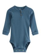 Body Henley Pitkähihainen Body Blue Lindex