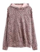 Sweatshirt Hood Velour Tops Sweat-shirts & Hoodies Hoodies Pink Lindex