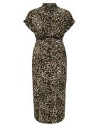 Olmhannover Life S/S Shirt Dress Noos Polvipituinen Mekko Brown Only M...