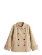 Cotton Reg Short Trench Coat Trenssi Takki Beige Tommy Hilfiger