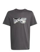 B Camo Lin Tops T-shirts Short-sleeved Black Adidas Sportswear