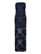 3D Mesh Maxi Dress Maksimekko Juhlamekko Navy ROTATE Birger Christense...