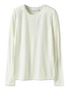 Nkfwang Wool Needle Ls Top Solid Tops T-shirts Long-sleeved T-shirts W...