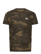 Basic T Small Logo Camo Tops T-shirts Short-sleeved Brown Alpha Indust...