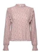 Ruth Blouse Tops Blouses Long-sleeved Pink Noella