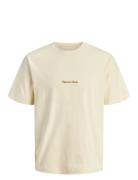 Jornorrebro Emb Tee Ss Cn Noos Jnr Tops T-shirts Short-sleeved Cream J...
