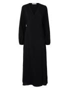 Slflucia-Susie Ls Ankle Wrap Dress B Maksimekko Juhlamekko Black Selec...