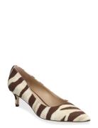 Adrienne Zebra-Print Canvas Pump Shoes Heels Pumps Classic White Laure...