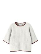 Nkfkiras Ss Knit Tops Knitwear Pullovers White Name It