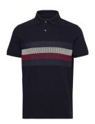 Shadow Global Stripe Reg Polo Tops Polos Short-sleeved Navy Tommy Hilf...
