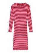 2X2 Cotton Stripe Duba Dress Polvipituinen Mekko Red Mads Nørgaard