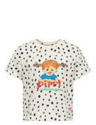 Kmgpippa Life S/S Boxy Printed Tee Jrs Tops T-shirts Short-sleeved Cre...
