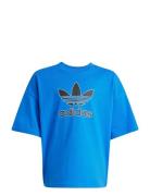 Trefoil Tee Tops T-shirts Short-sleeved Blue Adidas Originals