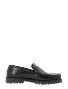 Biagreg Penny Loafer Polido Loaferit Matalat Kengät Black Bianco
