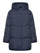 Hood Quilted Coat Toppatakki Navy Mango
