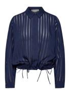 Loasta Tops Shirts Long-sleeved Navy Munthe
