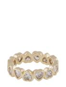 Lovely Crystal Ring Sormus Korut Gold SNÖ Of Sweden