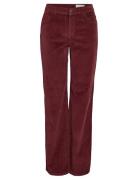 Nmyolanda Nw Wide Leg Corduroy Noos Bottoms Trousers Wide Leg Burgundy...