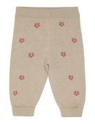 Pants Knit Bottoms Sweatpants Beige Minymo