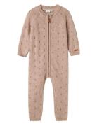 Nmfwrilla Wool Ls Knit Suit Pitkähihainen Body Pink Name It