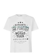 Live Forever-M Tops T-shirts & Tops Short-sleeved White MbyM