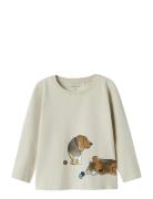 Nmmknud Ls Top Tops T-shirts Long-sleeved T-shirts Cream Name It