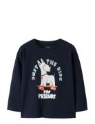 Nmmvux Ls Top Tops T-shirts Long-sleeved T-shirts Navy Name It