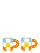 Sæt Med 2 Keramiske Kaffekopper Flyder, Orange Home Tableware Cups & M...