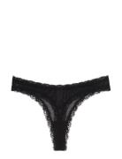 Mesh Lace Trim Thong Stringit Alusvaatteet Black Understatement Underw...