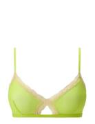 Mesh Lace Trim Triangle Bralette Lingerie Bras & Tops Soft Bras Bralet...