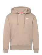 Basic Hoodie Small Logo Tops Sweat-shirts & Hoodies Hoodies Beige Alph...