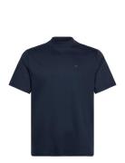 Ace Mock Neck T-Shirt Tops T-shirts Short-sleeved Navy J. Lindeberg