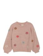 Pullover Knit Tops Sweat-shirts & Hoodies Sweat-shirts Beige Minymo