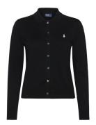 Polo-Collar Butt D Cardigan Tops Knitwear Cardigans Black Polo Ralph L...