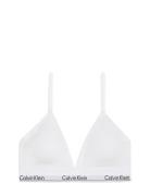 Lightly Lined Triangle Lingerie Bras & Tops Soft Bras Bralette White C...
