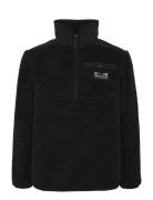 Exa Kids Half Z Tops Sweat-shirts & Hoodies Sweat-shirts Black Didriks...