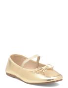 Metallic Ballet Flats With Bow Ballerinat Gold Mango