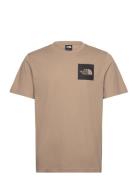 M Ss Fine Tee Sport T-shirts Short-sleeved Beige The North Face