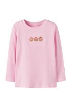 Nmfnatasja Slim Ls Top Tops T-shirts Long-sleeved T-shirts Pink Name I...