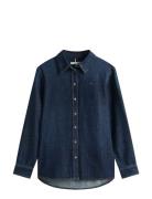 Dnm Milo Reg Shirt Tops Shirts Long-sleeved Blue Tommy Hilfiger