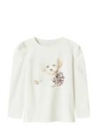 Nmfninea Ls Top Tops T-shirts Long-sleeved T-shirts White Name It