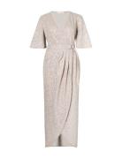 Carly Dress Maksimekko Juhlamekko Beige Ida Sjöstedt