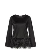 Beatrice Top Tops Blouses Long-sleeved Black Ida Sjöstedt