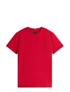 Essential Cotton Reg Tee Ss Tops T-shirts Short-sleeved Red Tommy Hilf...