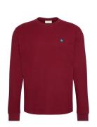 Ls Waffle Badge Crewnk Tee Tops Sweat-shirts & Hoodies Sweat-shirts Bu...