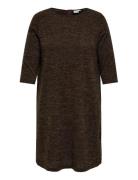 Carmartha 3/4 Knee Dress Jrs Polvipituinen Mekko Brown ONLY Carmakoma