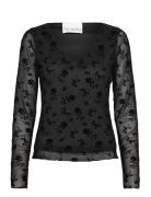 Lucille Top Tops T-shirts & Tops Long-sleeved Black Noella