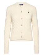 Cable-Knit Wool-Cashmere Cardigan Tops Knitwear Cardigans Cream Polo R...