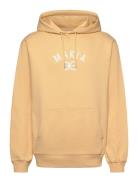 Port Hooded Sweatshirt Tops Sweat-shirts & Hoodies Hoodies Yellow Maki...
